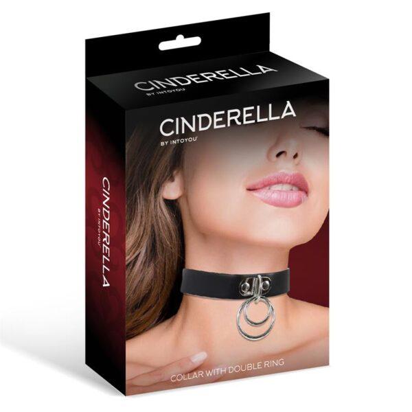 Collar cuero vegano double ring - Imagen 2