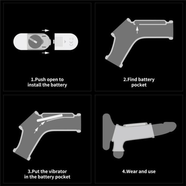 Funda pene y testículos vibradora Drip knights ring - Imagen 6