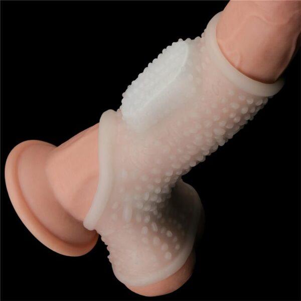 Funda pene y testículos vibradora Drip knights ring - Imagen 5