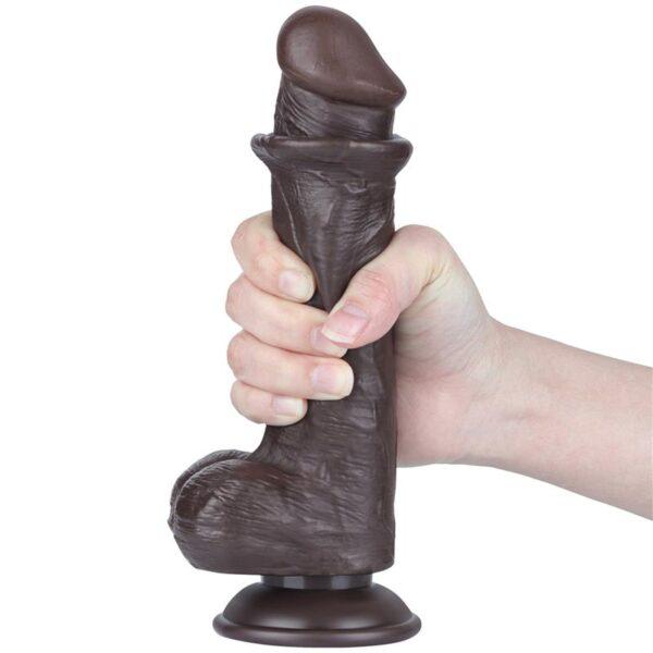 Dildo dual layer 8" negro - Imagen 2