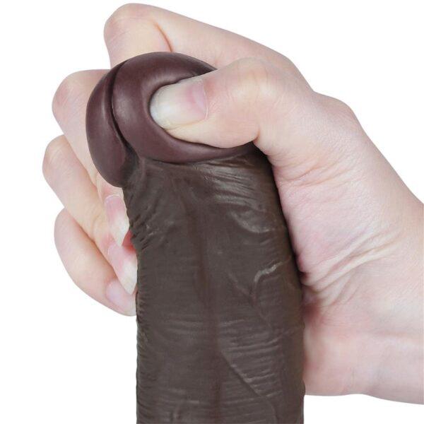 Dildo dual layer 8" negro - Imagen 8