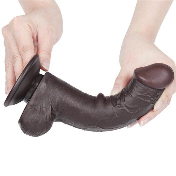 Dildo dual layer 8" negro - Imagen 6