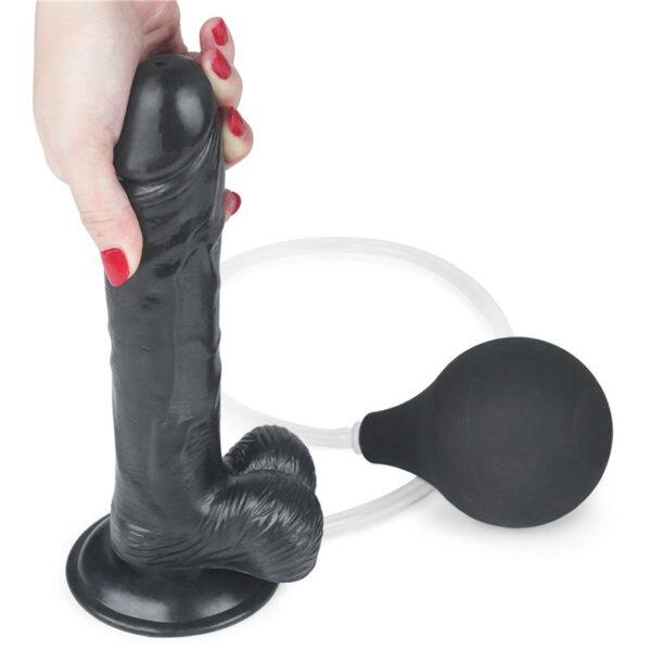Dildo squirting 9" negro - Imagen 4