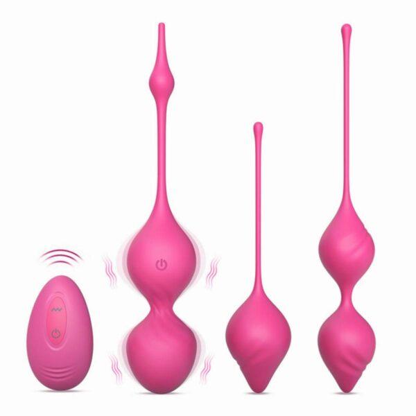 Vibrating kegel ball set