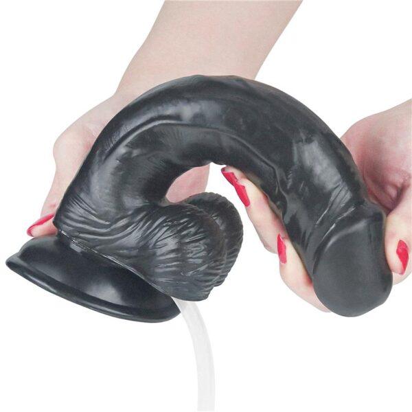 Dildo squirting 9" negro - Imagen 3