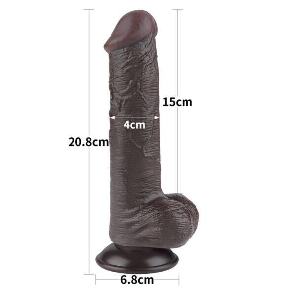 Dildo dual layer 8" negro - Imagen 12