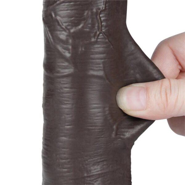 Dildo dual layer 8" negro - Imagen 9