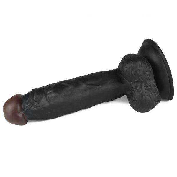 Dildo dual layer 8" negro - Imagen 13