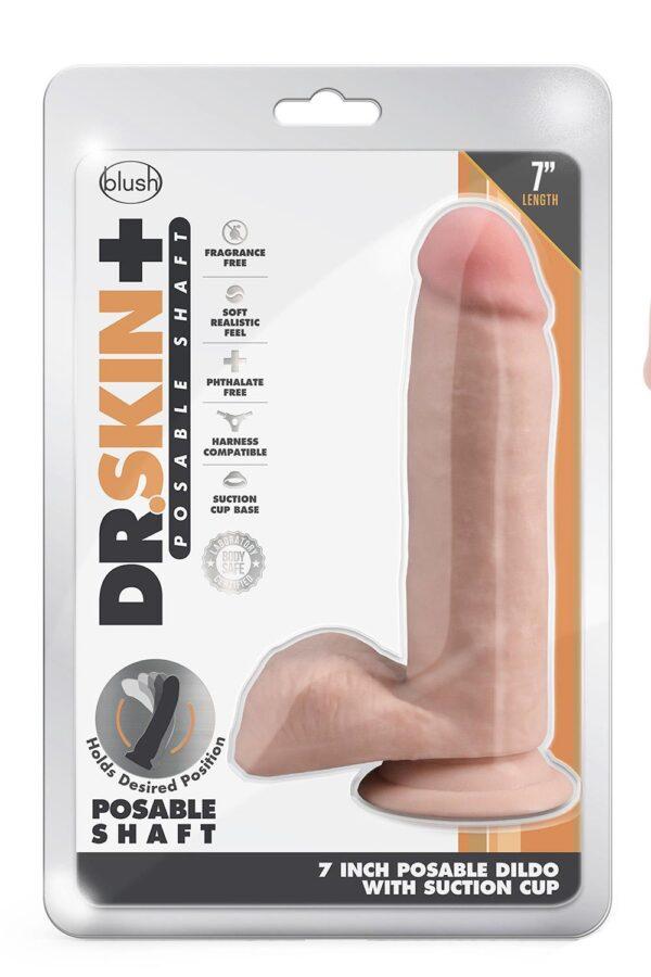Dildo realístico articulado 7" Dr Skin - Imagen 2