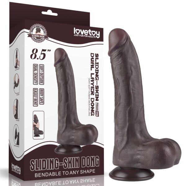 Dildo realístico dual layer 8.5" negro
