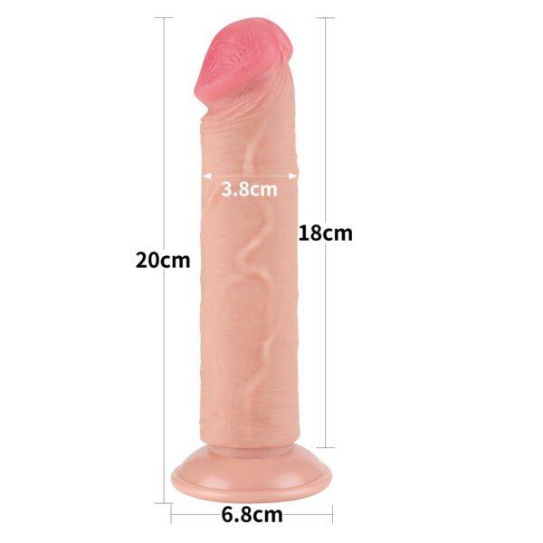 Dildo realístico dual layer 8" - Imagen 7