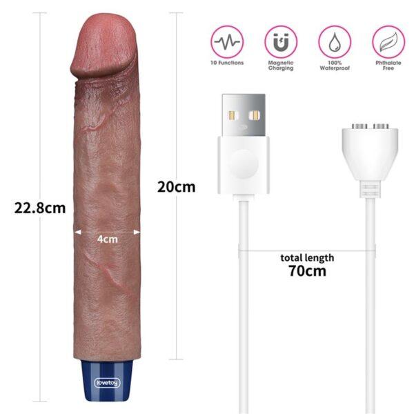 Vibrador realista 9" USB - Imagen 12