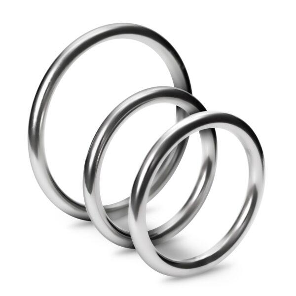 Set 3 anillos metal Crushious