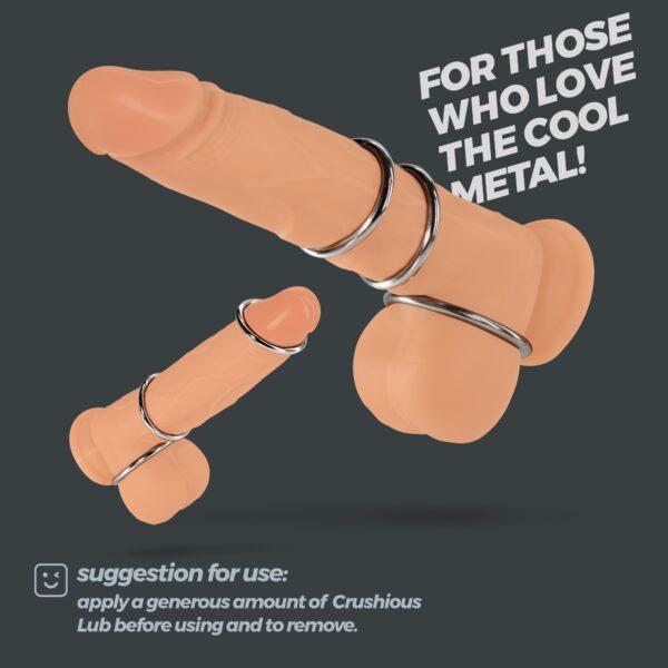 Set 3 anillos metal Crushious - Imagen 5