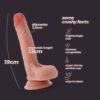 Dildo realista dual density 19cm Invictus - Imagen 2