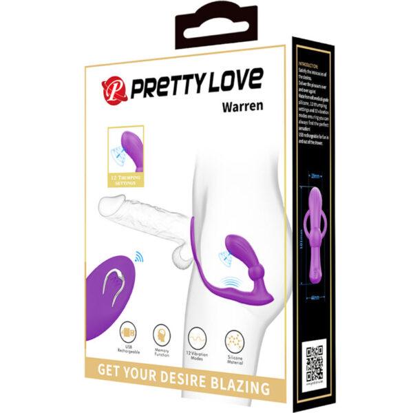 Anillo y plug vibrador con mando y thumping  Warren - Imagen 6