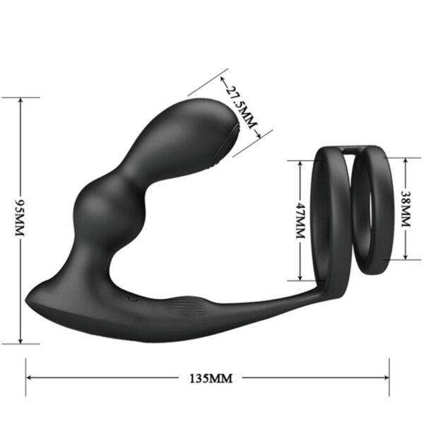 Anillo vibrador con plug anal Marshall - Imagen 7