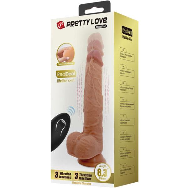 Realístico con vibración y thrusting Jhonatan 21cm - Imagen 7