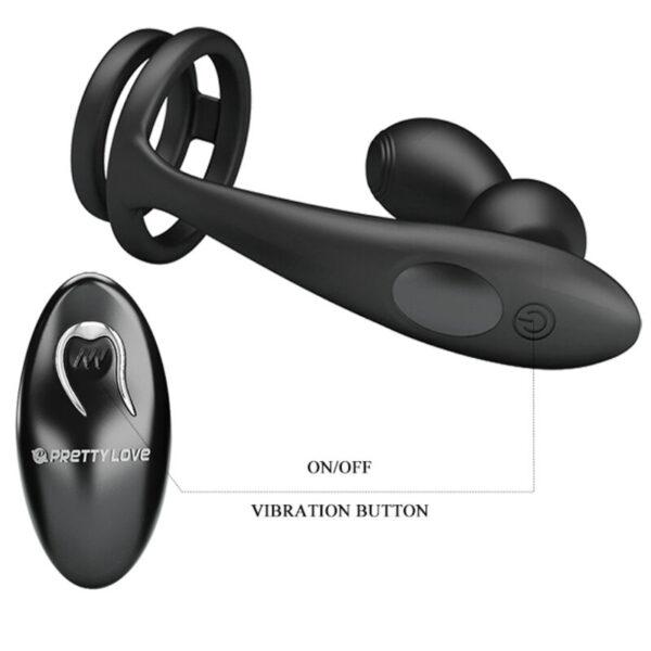 Anillo vibrador con plug anal Marshall - Imagen 5