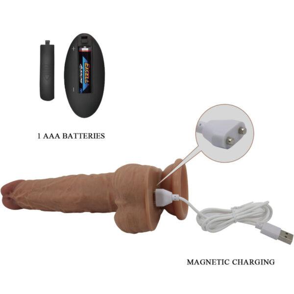 Realístico con vibración y thrusting Jhonatan 21cm - Imagen 5