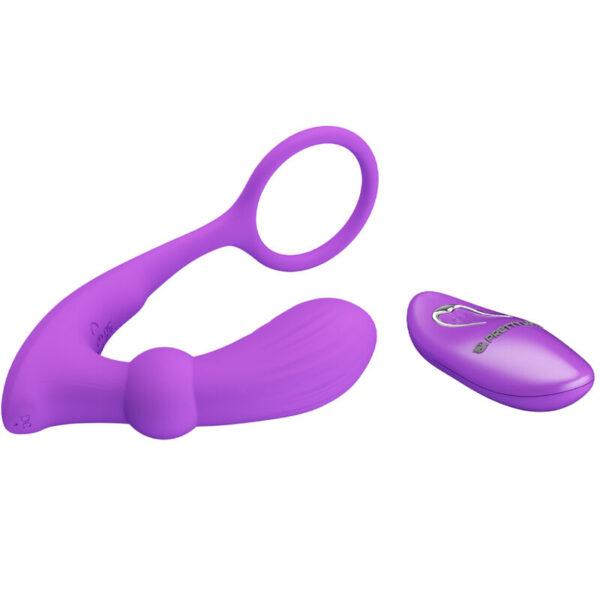 Anillo y plug vibrador con mando y thumping  Warren - Imagen 2