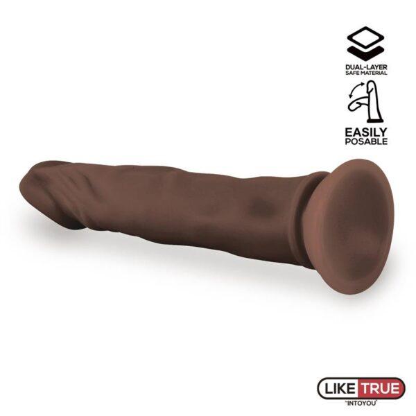 Dildo realista articulado marrón Lenser 8" - Imagen 4