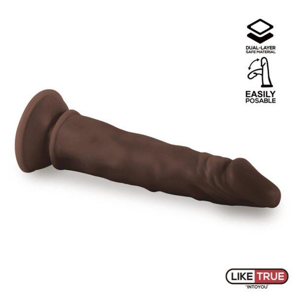 Dildo realista articulado marrón Lenser 8" - Imagen 3