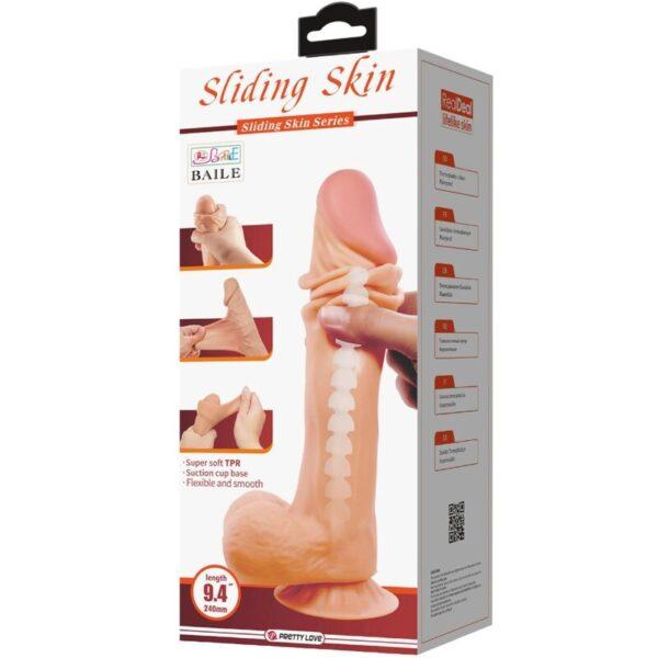 Dildo realístico piel deslizante 24cm - Imagen 6