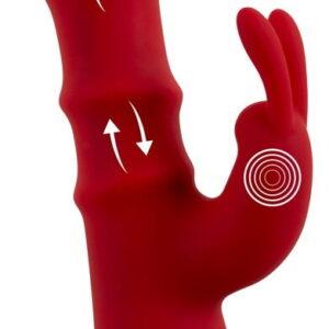 Rabbit vibrator with 3 movings rings