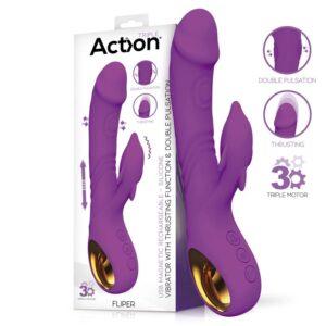 Rabbit con thrusting,2 taping Fliper