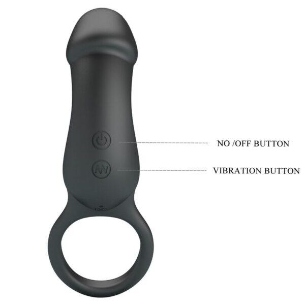 Anillo vibrador con mini pene USB - Imagen 5