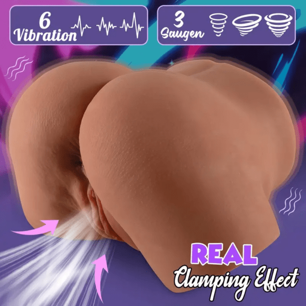 Vagina recargable con vibración y succión 6kg - Imagen 2