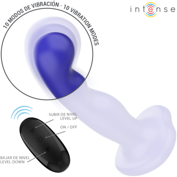 Vibrador silicona con mando  10 funciones Shorty - Imagen 3