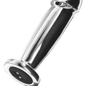 Large vibrating metal buttplug