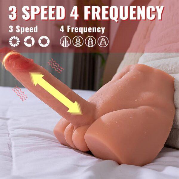 Masturbador con pene vibrador y thrusting Peel - Imagen 3