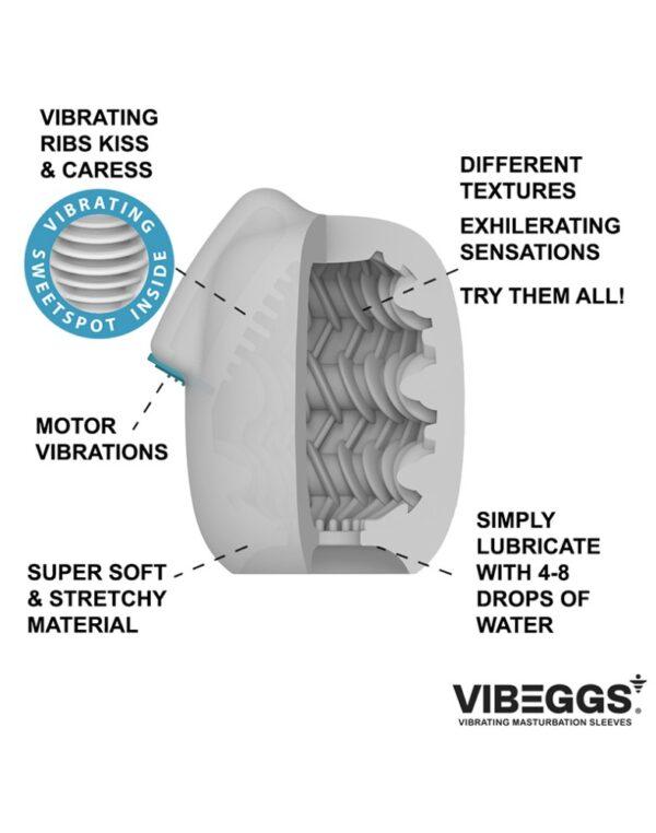 VIBEGGS Ribs Delight - Vibrating Masturbation Sleeve - Imagen 2
