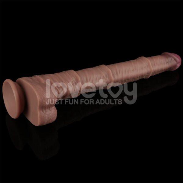 16" Dual layered bendable silicone cock - Imagen 4