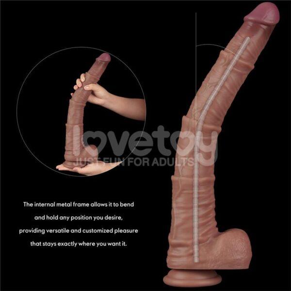 16" Dual layered bendable silicone cock - Imagen 13