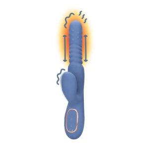 Rabbit con perlas rotadoras,calor y thrusting Blue Nova