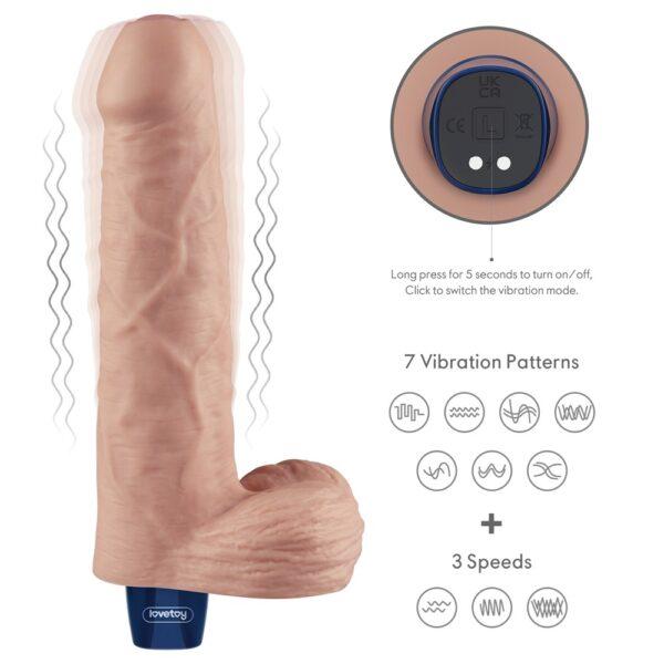 Realistico recargable Real Softee 9" uncut - Imagen 6