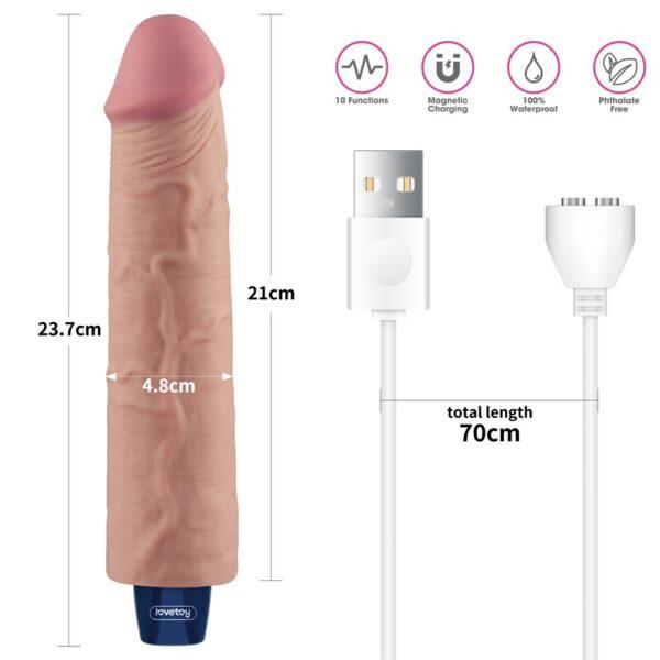 Realístico recargable Real Softee 9.5" - Imagen 8