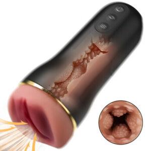 Vagina realística con vibración y succión