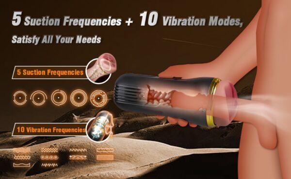 Vagina realística con vibración y succión - Imagen 9