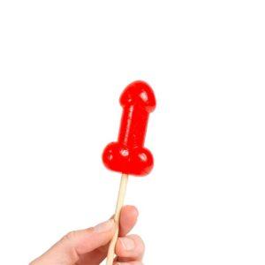 Piruleta pene cereza efecto calor picante
