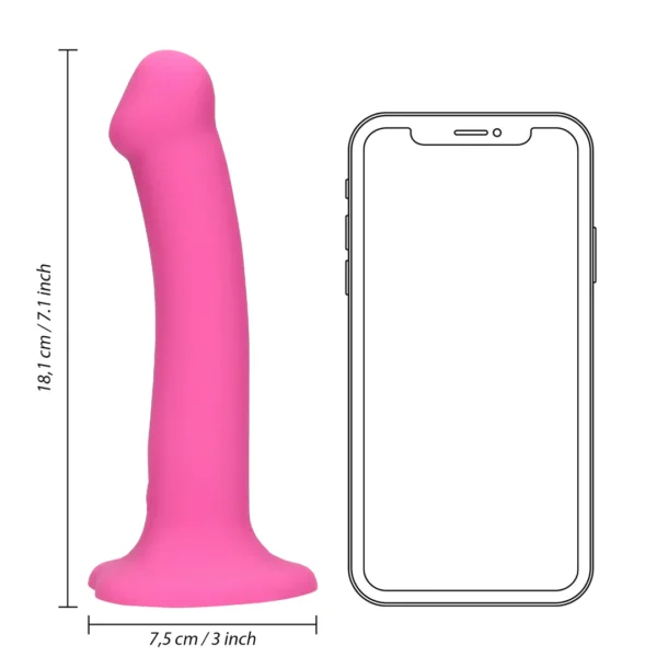 Non phallic vibrating dildo medium Loveline - Imagen 7