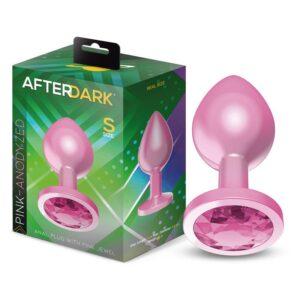 Plug anal anodizado rosa talla S