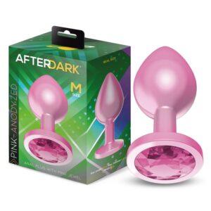 Plug anal anodizado rosa talla M