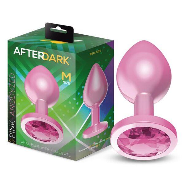 Plug anal anodizado rosa talla M
