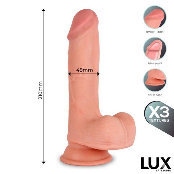 Dildo triple densidad con testículos 8.2" Max LUX - Imagen 5