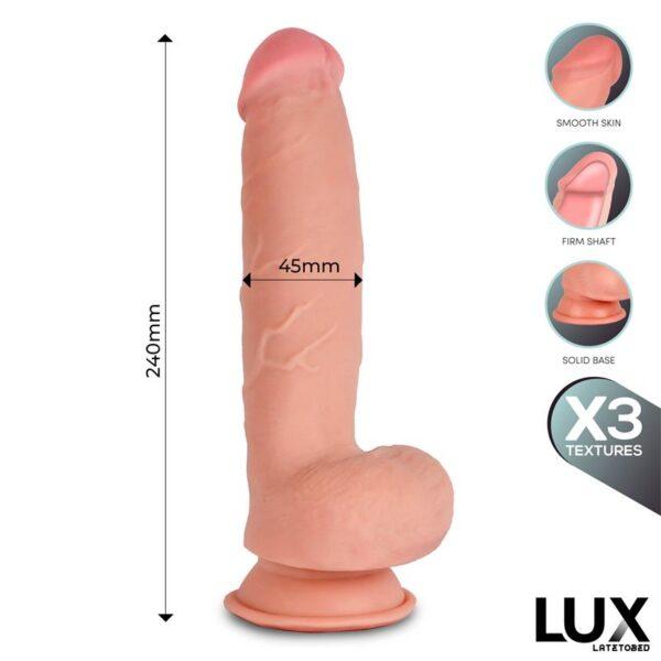 Dildo triple densidad con testículos 9.4" Klaus LUX - Imagen 5